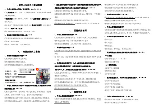 八年级下册期中考试(必背)知识点-【高效备考】2022-2023学年八年级道德与法治下册必备知识梳理