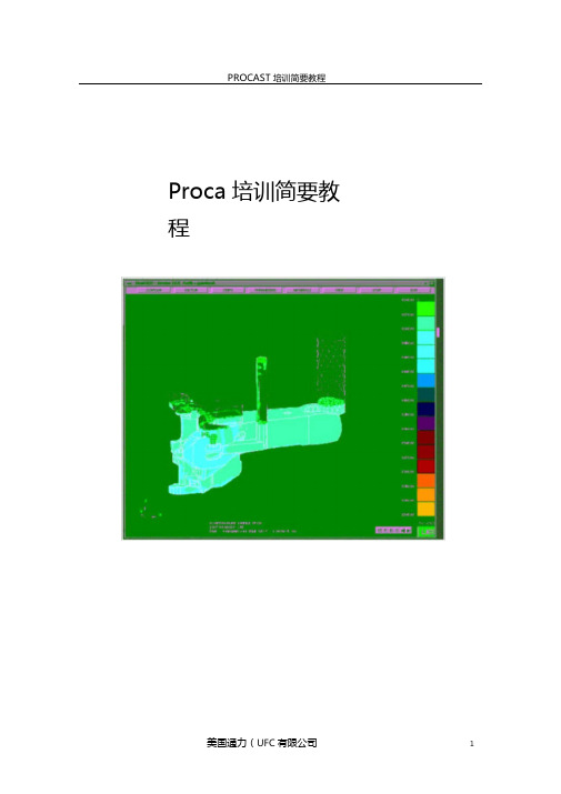 Procast操作手册通力公司的简要教程