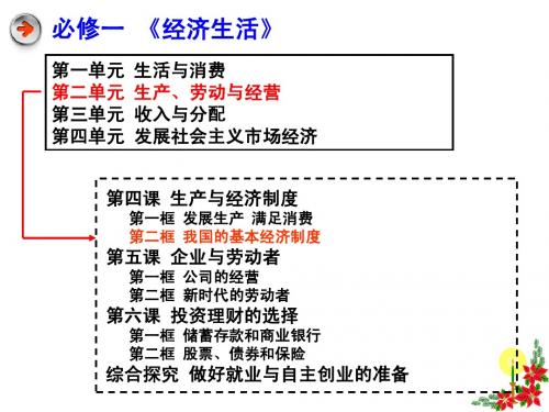 我国的基本经济制度