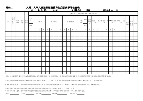 查验接种报表