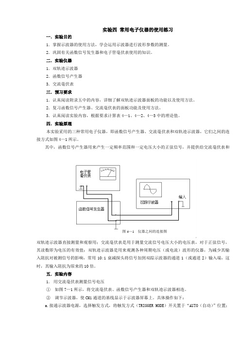 电路与模电实验项目(模电部分)