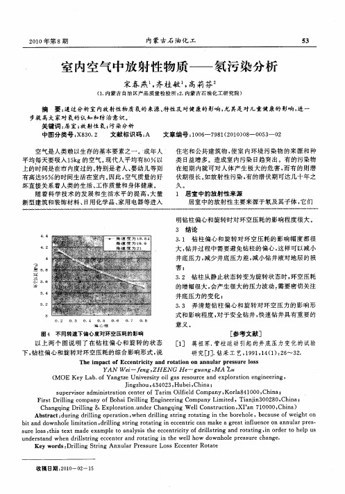 室内空气中放射性物质——氡污染分析