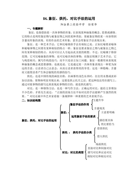 54.象征、烘托、对比手法的运用