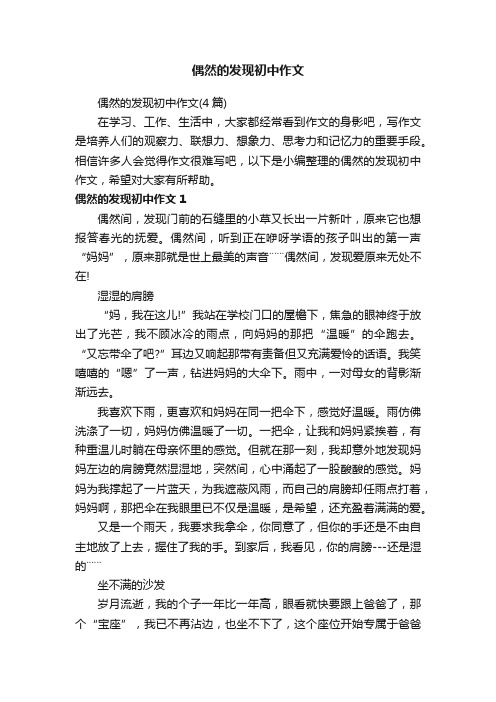 偶然的发现初中作文