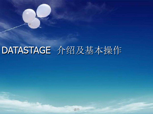 新教材DATASTAGE的介绍及基本操作.ppt