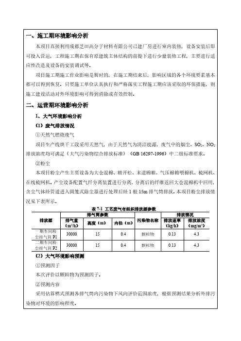 一、施工期环境影响分析