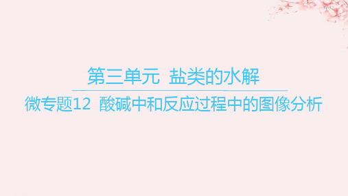 江苏专用高中化学专题3第三单元盐类的水解微专题12酸碱中和反应过程中的图像分析课件苏教版选择性必修1