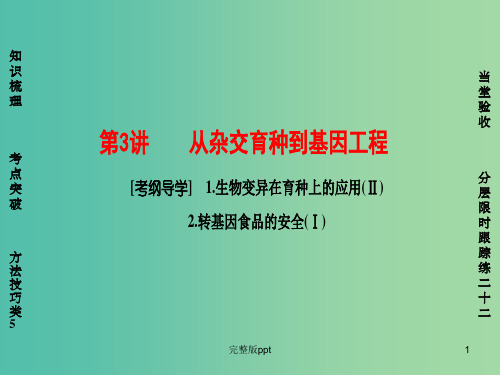 高考生物一轮复习 第7单元 生物的变异、育种与进化 第3讲 从杂交育种到基因工程课件