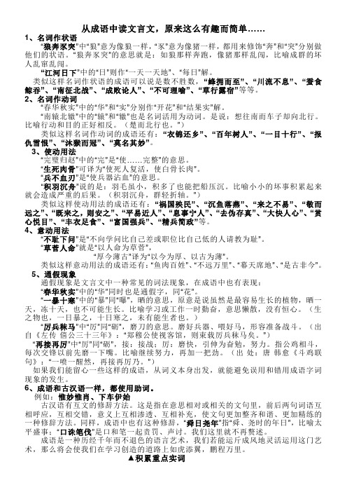 《通过成语学文言语法》优秀教案