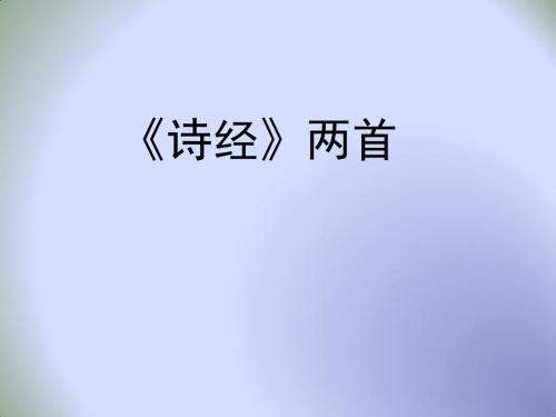 人教版九年级语文 下册 ：24《诗经》两首《关雎》课件 (共28张PPT)