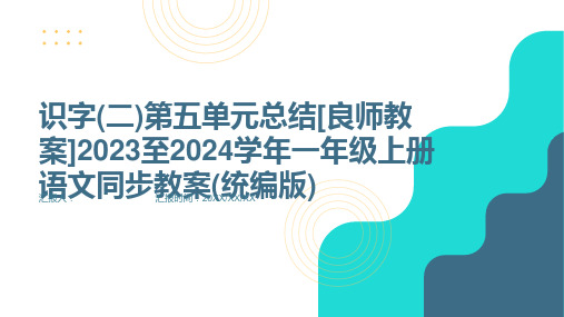 识字(二)第五单元总结[良师教案]2023至2024学年一年级上册语文同步教案(统编版)