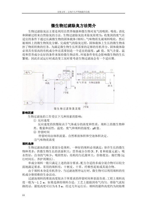 微生物过滤除臭设计计算