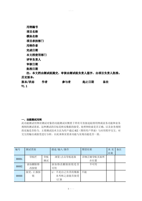 高级软件测试用例实例++非常详细