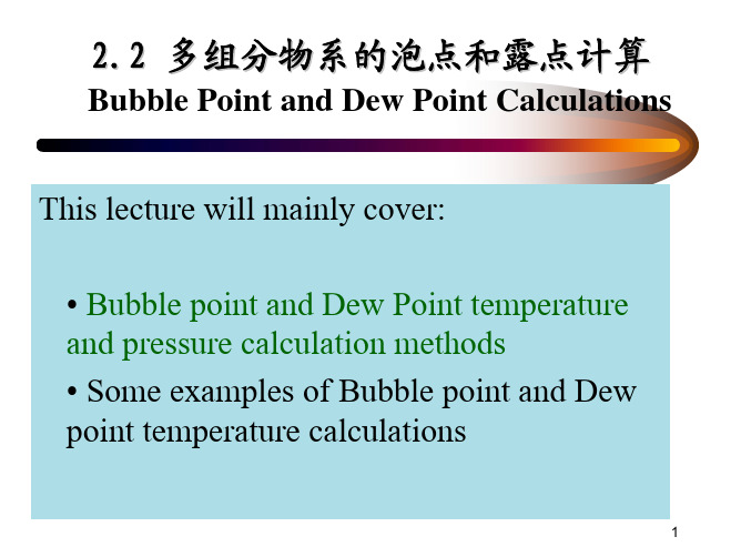 [工学]22多组分物系的泡点和露点计算