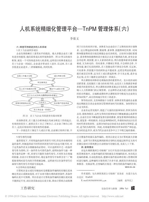 人机系统精细化管理平台_TnPM管理体系_六_