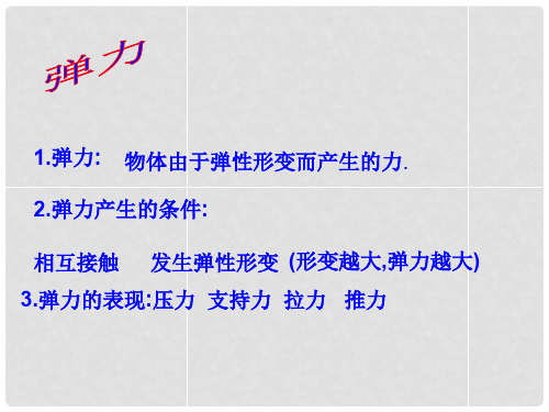 高考物理一轮复习 弹力、重力、摩擦力课件 新人教版必修1