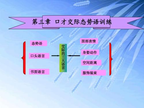 口才交际态势语训练