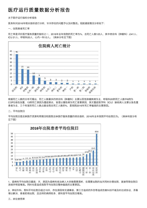 医疗运行质量数据分析报告