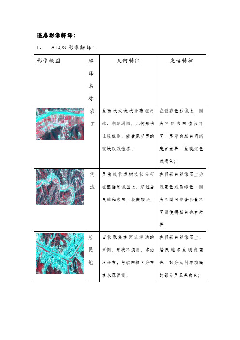 遥感图像影像解译实习报告