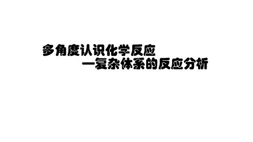 高三化学高考备考二轮复习多角度认识化学反应—复杂体系的反应分析课件