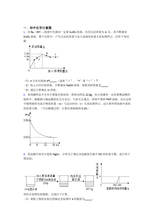 深圳龙岗龙岗中学中考化学模拟试卷汇编：计算题流程题实验题试卷