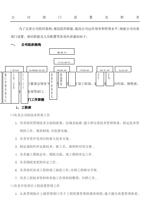 房地产组织架构