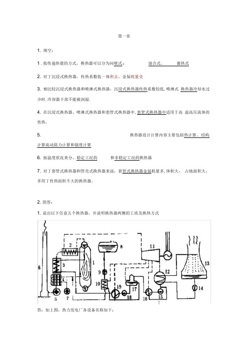 换热器原理与设计期末复习题重点_