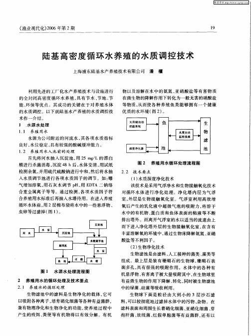 陆基高密度循环水养殖的水质调控技术