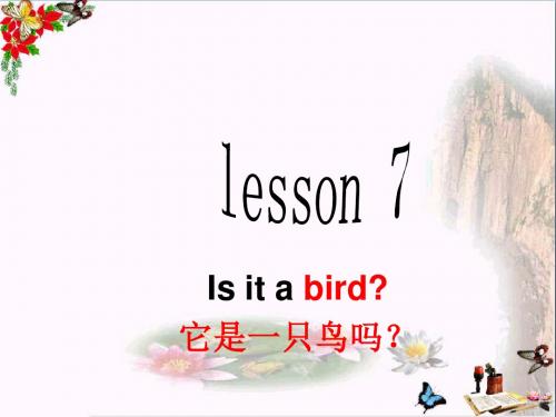 三年级英语上册Lesson7Isitabird 精选教学PPT课件4科普版