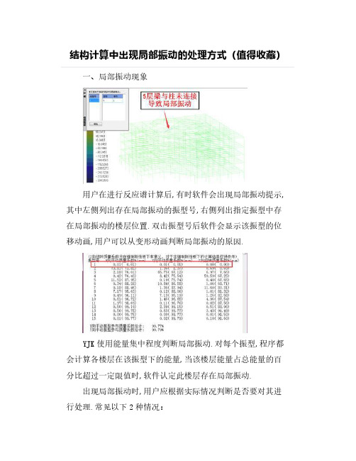 结构计算中出现局部振动的处理方式(值得收藏)