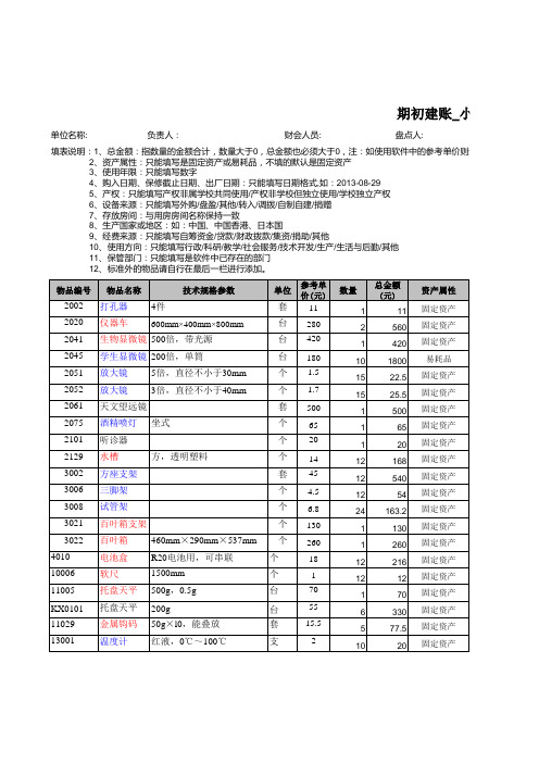 小学科学(常规教学仪器)