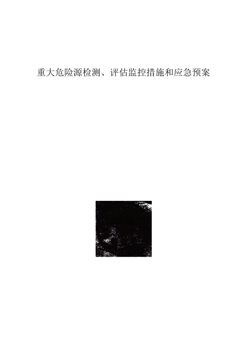 重大危险源检测、评估监控措施和应急预案