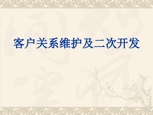 客户维护及二次开发-PPT文档资料54页