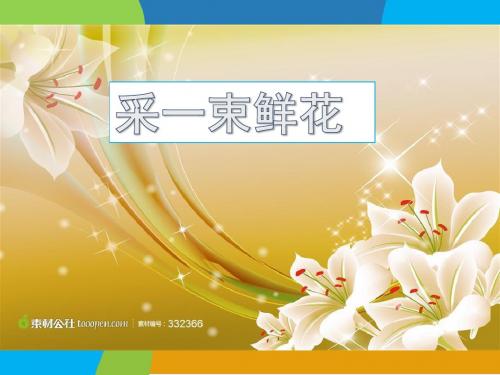 四年级上册音乐课件-第二课 国歌--采一束鲜花 (1)人音版 (共14张PPT)