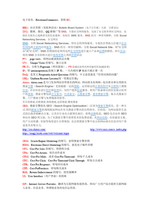 互联网名称大全