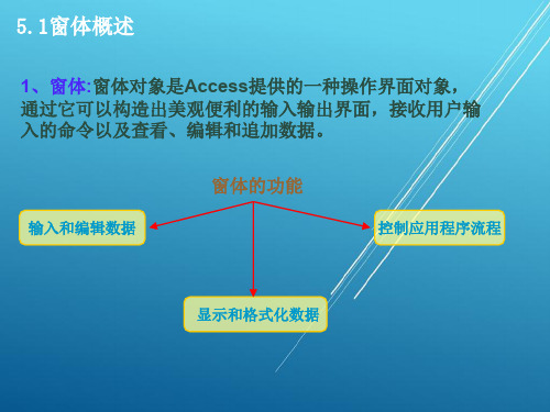 ACCESS 数据库第五章  窗体