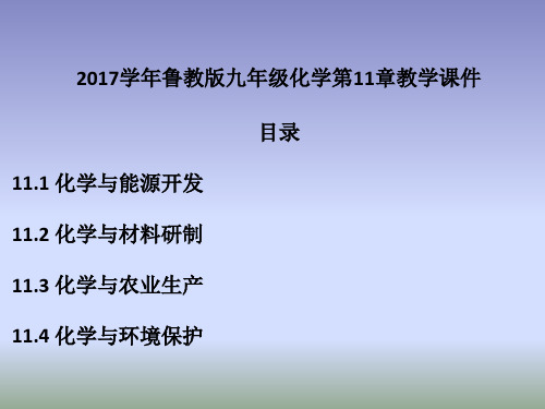 2017学年鲁教版九年级化学第11章教学课件