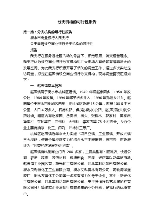 分支机构的可行性报告