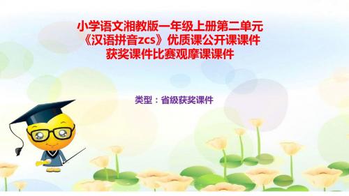 小学语文湘教版一年级上册第二单元《汉语拼音6zcs》优质课公开课课件获奖课件比赛观摩课课件B003