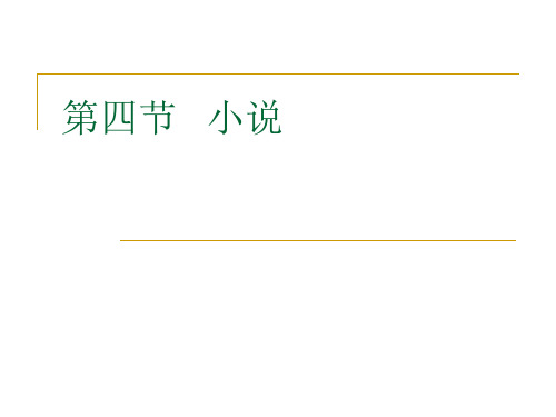 文学概论复习小说