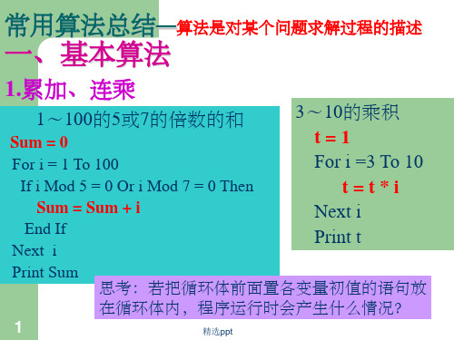 VB常用算法总结大全