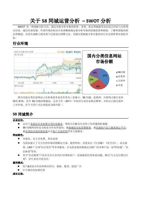 58同城-SWOT