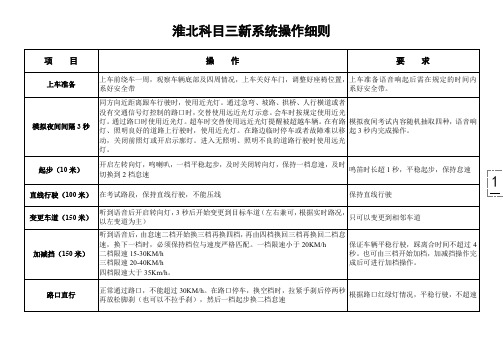 最新淮北市科目三新系统操作细则及线路图参考点