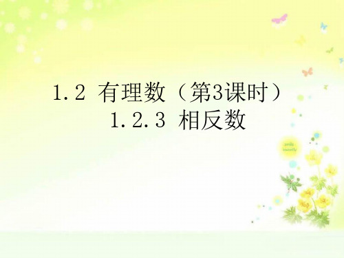 最新部编人教版七年级上学期数学《相反数》教学课件