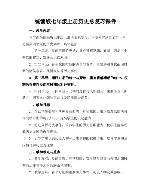 统编版七年级上册历史总复习课件