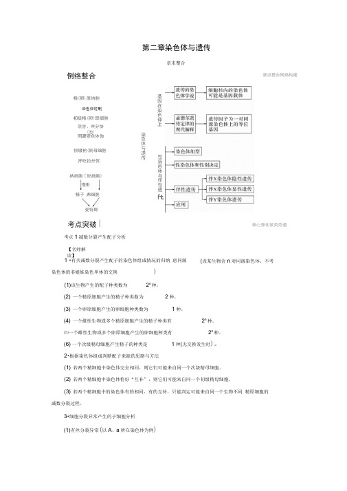 2019-2020学年高中生物第二章染色体与遗传章末整合同步备课教学案浙科版必修2