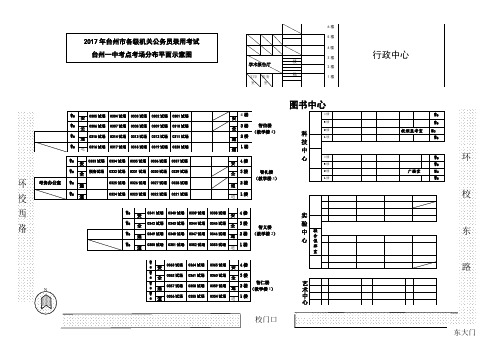 一中考点考场分布示意图