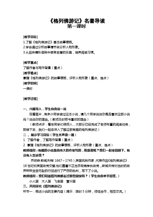 《格列佛游记》名著导读
