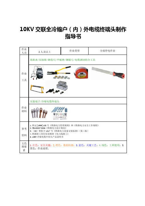 2-10KV交联全冷缩户(内)外电缆终端头制作指导书