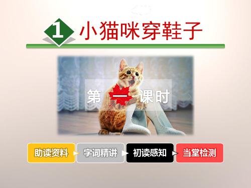 《小猫咪穿鞋子》PPT课件